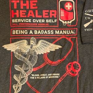 Grunt Style Gray and Red Short Sleeve Tee